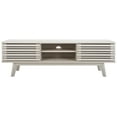 thumbnail image 1 of SAFAVIEH Esma Farmhouse 2 Shelf Rectangle Media Stand, White (58.7 in. W x 15.2 in. D x 18.6 in. H), 1 of 11