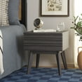 thumbnail image 1 of SAFAVIEH Esma Modern 1 Drawer Nightstand,Distressed Black, 1 of 13