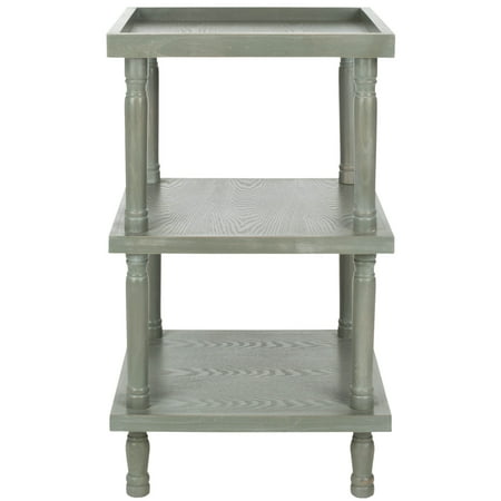 SAFAVIEH Esmeralda Solid Casual 3 Tier Side Table, French Grey