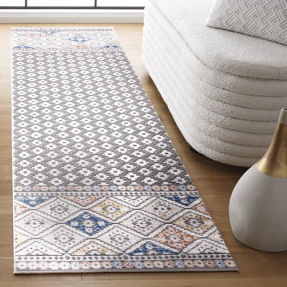 Safavieh Eternal Albus Diamond Runner Rug, Gray/Blue Rust, 2'2" x 8'