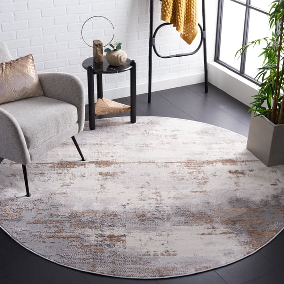 Safavieh Eternal Alden Abstract Area Rug, Gray/Beige, 6'7" x 6'7" Round