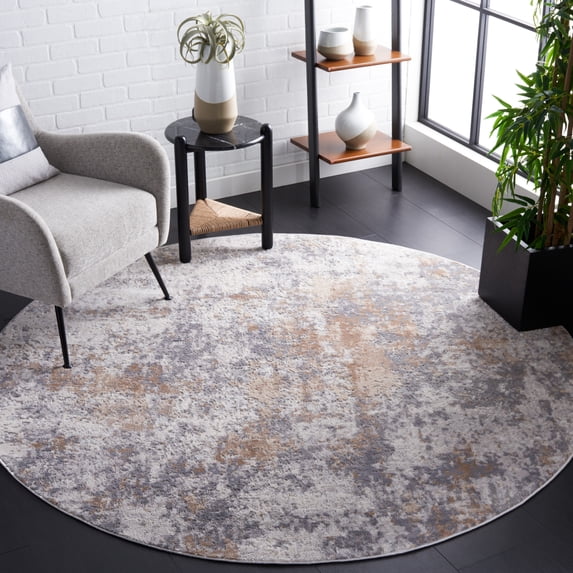 Safavieh Eternal Aleah Abstract Area Rug, Gray/Beige, 6'7" x 6'7" Round