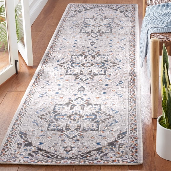 Safavieh Eternal Aleesha Floral Runner Rug, Gray/Blue Rust, 2'2" x 8'