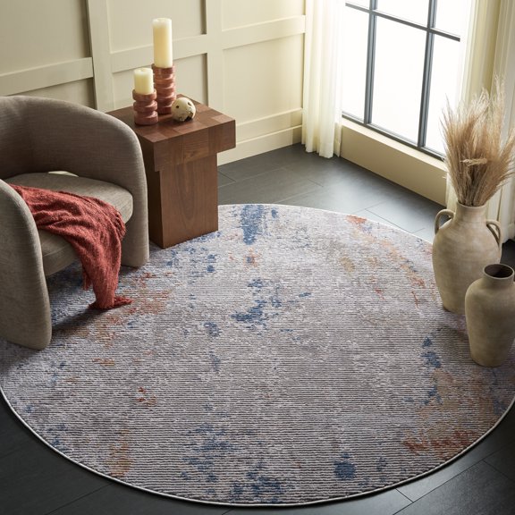 Safavieh Eternal Aleta Abstract Area Rug, Gray/Blue, 6'7" x 6'7" Round