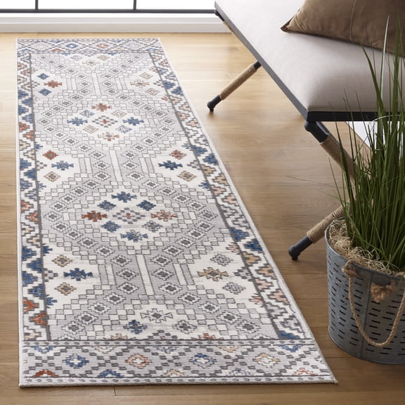 Safavieh Eternal Alex Diamond Runner Rug, Gray/Ivory, 2'2" x 8'