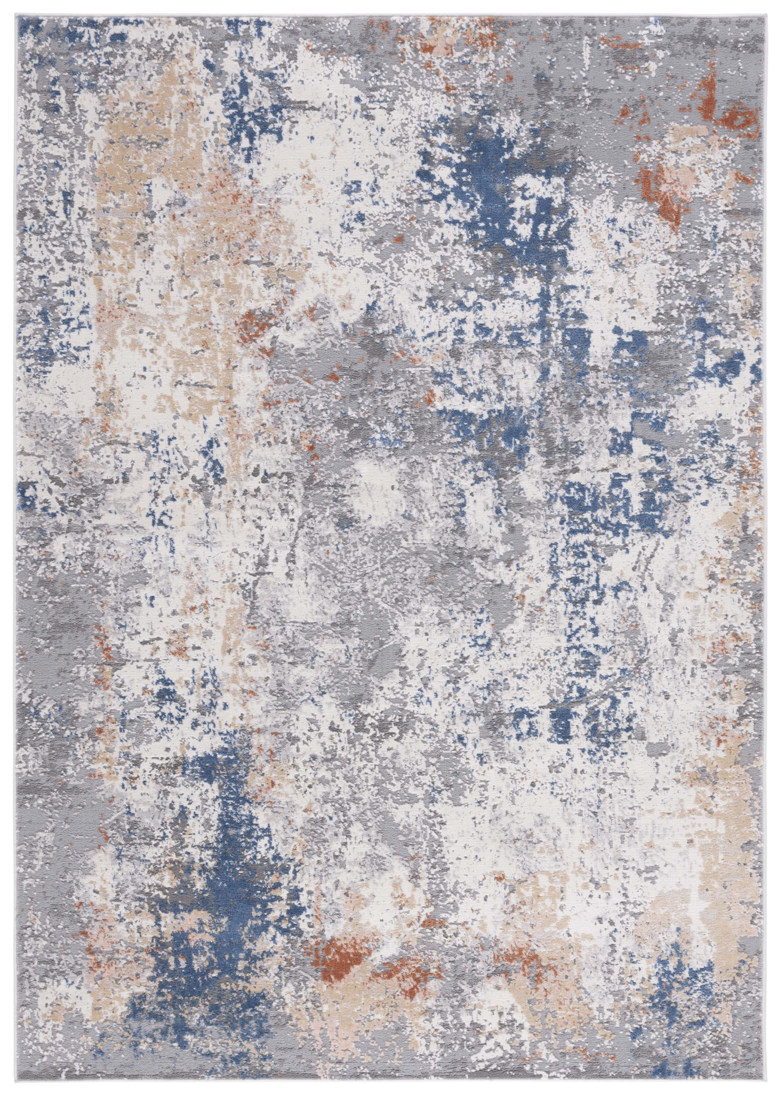 Gray Tufted Handmade Wool and Synthetic Area Rug