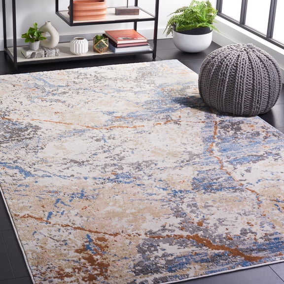 Safavieh Eternal Alexanndria Abstract Area Rug, Gray/Blue Gold, 5'3" x 7'6"