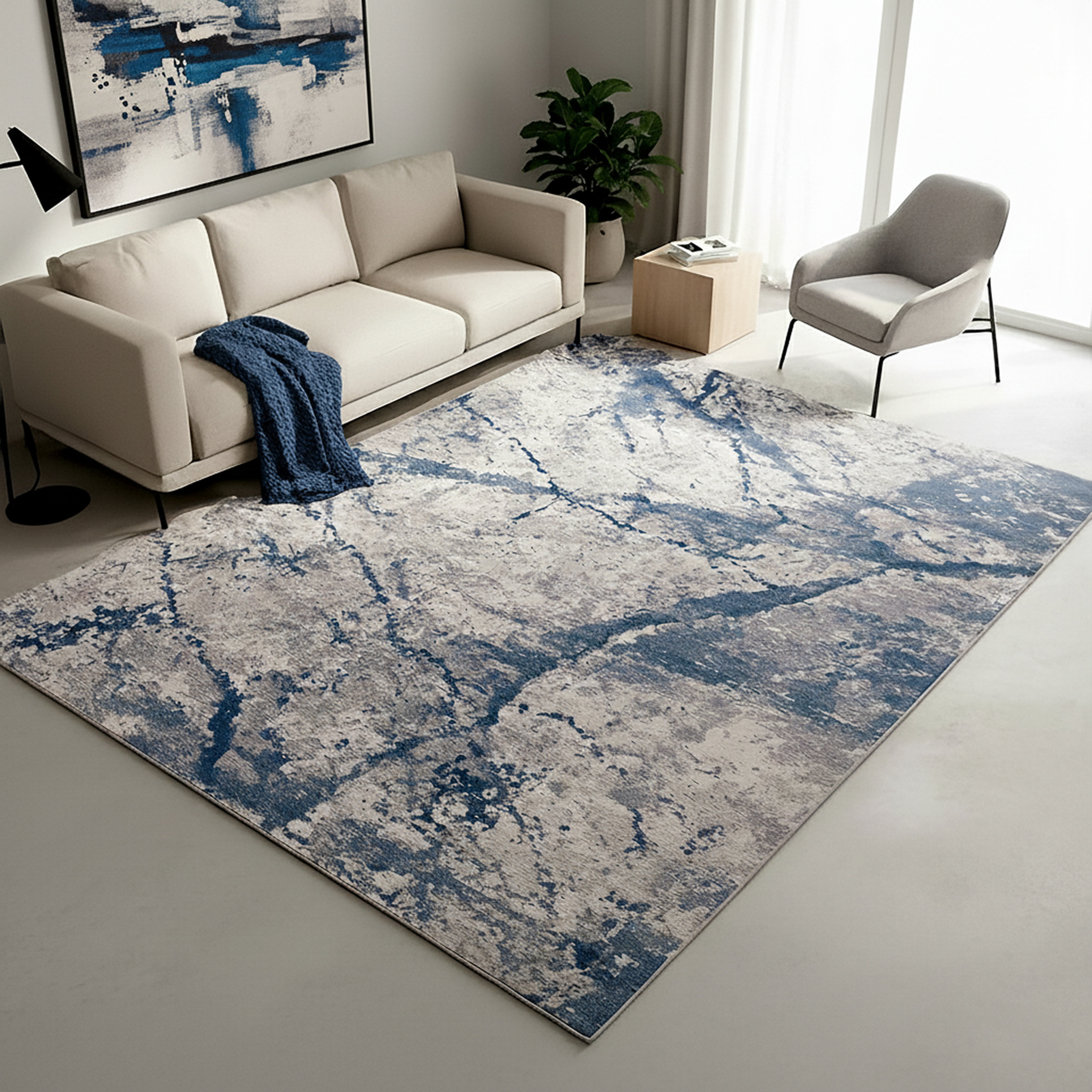 SAFAVIEH Eternal Florence Abstract Area Rug, Gray/Blue, 2' x 3'