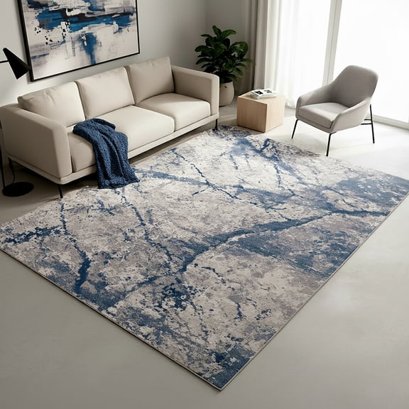 SAFAVIEH Eternal Florence Abstract Area Rug, Gray/Blue, 2' x 3'
