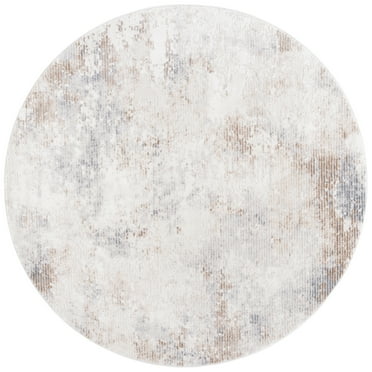 SAFAVIEH Eternal Milka Distressed Area Rug, Ivory/Grey, 6'7" x 6'7" Round