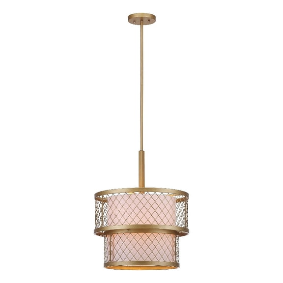 SAFAVIEH Evie Mesh Adjustable Pendant Light, Antique Gold
