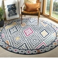 thumbnail image 1 of SAFAVIEH Evoke Beaumont Geometric Area Rug, Navy/Ivory, 6'7" x 6'7" Round, 1 of 8