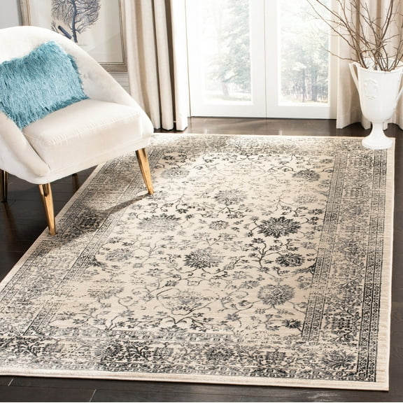 SAFAVIEH Evoke Bertrand Bordered Area Rug, Beige/Blue, 4' x 6'