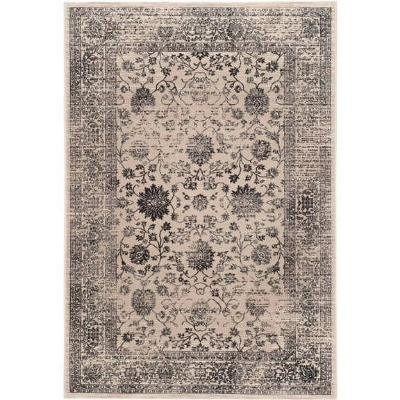 SAFAVIEH Evoke Bertrand Bordered Area Rug, Beige/Blue, 4' x 6'