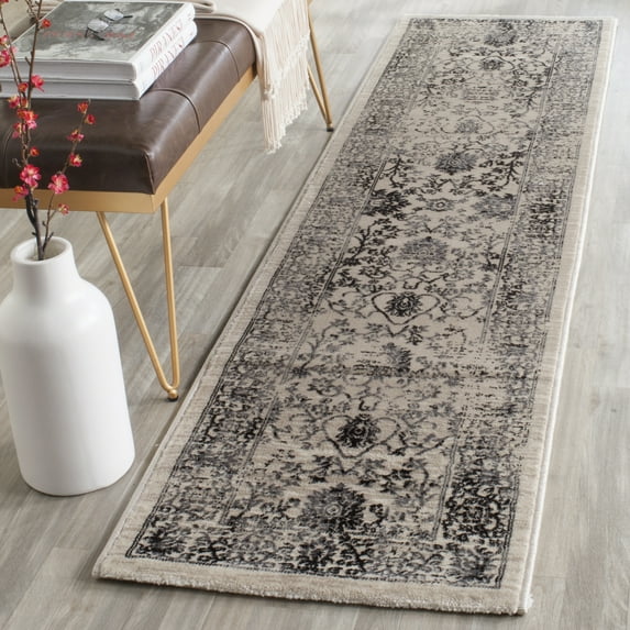 SAFAVIEH Evoke Bertrand Traditional Distressed Runner Rug, Beige/Blue, 2' x 6'