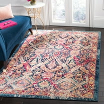 SAFAVIEH Evoke Bethanie Oriental Area Rug, Blue/Fuchsia, 5'1" x 7'6"