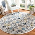 thumbnail image 1 of SAFAVIEH Evoke Charlotte Floral Geometric Area Rug, Ivory/Blue, 6'7" x 6'7" Round, 1 of 8
