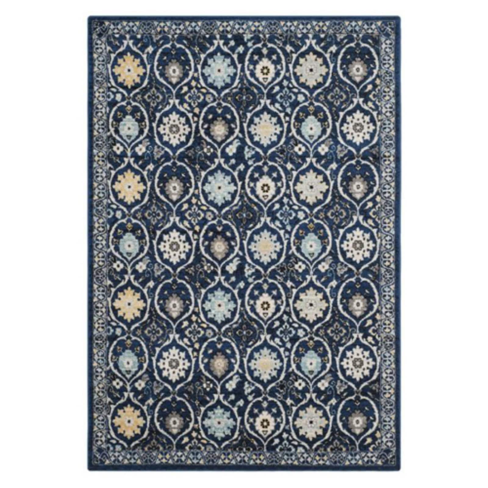 Evoke EVK210 Power Loomed Accent Rug - Royal/Ivory - 3'x5' - Safavieh.