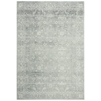 SAFAVIEH Evoke Denica Traditional Bordered Area Rug, Silver/Ivory, 4' x 6'