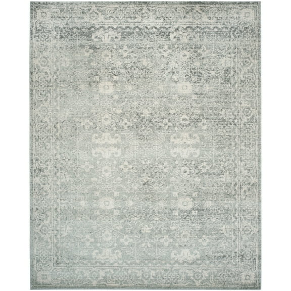 SAFAVIEH Evoke Denica Traditional Bordered Area Rug, Silver/Ivory, 8' x 10'