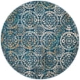 thumbnail image 1 of SAFAVIEH Evoke Easton Damask Area Rug, Navy/Creme, 6'7" x 6'7" Round, 1 of 7