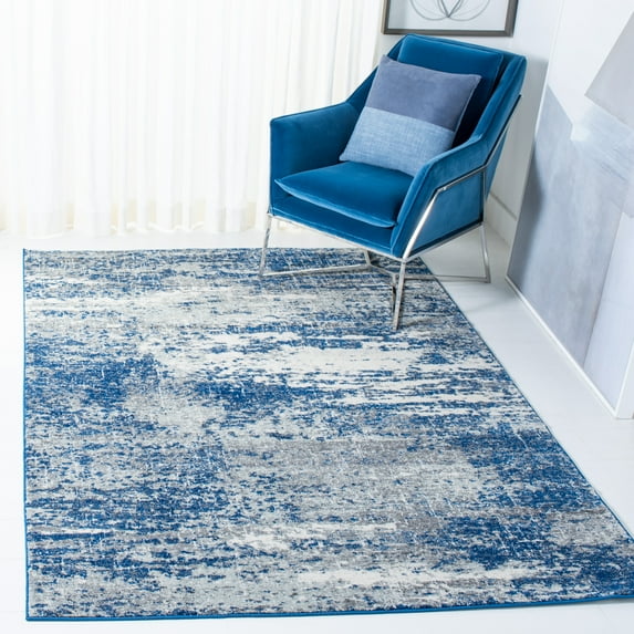 SAFAVIEH Evoke Frosina Abstract Area Rug, Dark Blue/Gray, 5'3" x 7'6"