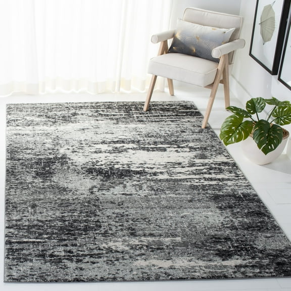 SAFAVIEH Evoke Frosina Abstract Area Rug, Ivory/Dark Gray, 6'7" x 9'