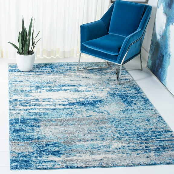 SAFAVIEH Evoke Frosina Abstract Area Rug, Light Blue/Gray, 8' x 10'