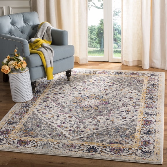 SAFAVIEH Evoke Gracelyn Floral Area Rug, Ivory/Gray, 8' x 10'