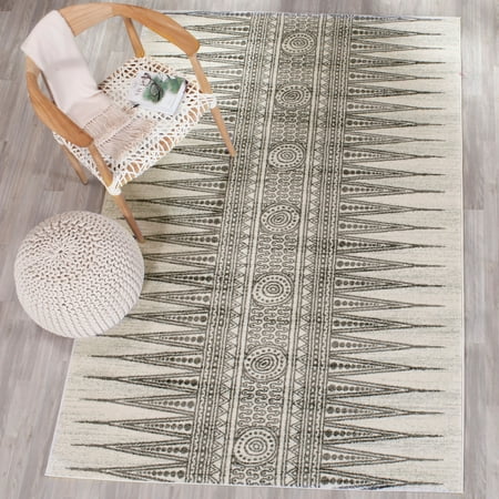 SAFAVIEH Evoke Keisha Abstract Area Rug, Ivory/Grey, 5'3" x 7'6"
