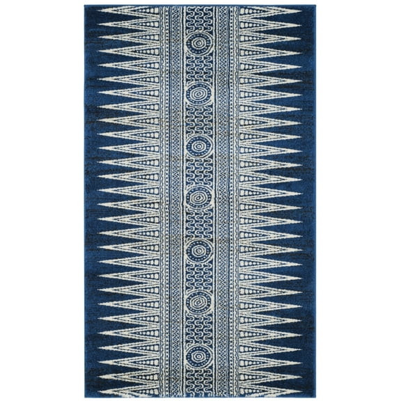 SAFAVIEH Evoke Keisha Abstract Area Rug, Royal/Ivory, 3' x 5'