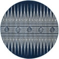 thumbnail image 1 of SAFAVIEH Evoke Keisha Abstract Area Rug, Royal/Ivory, 6'7" x 6'7" Round, 1 of 4
