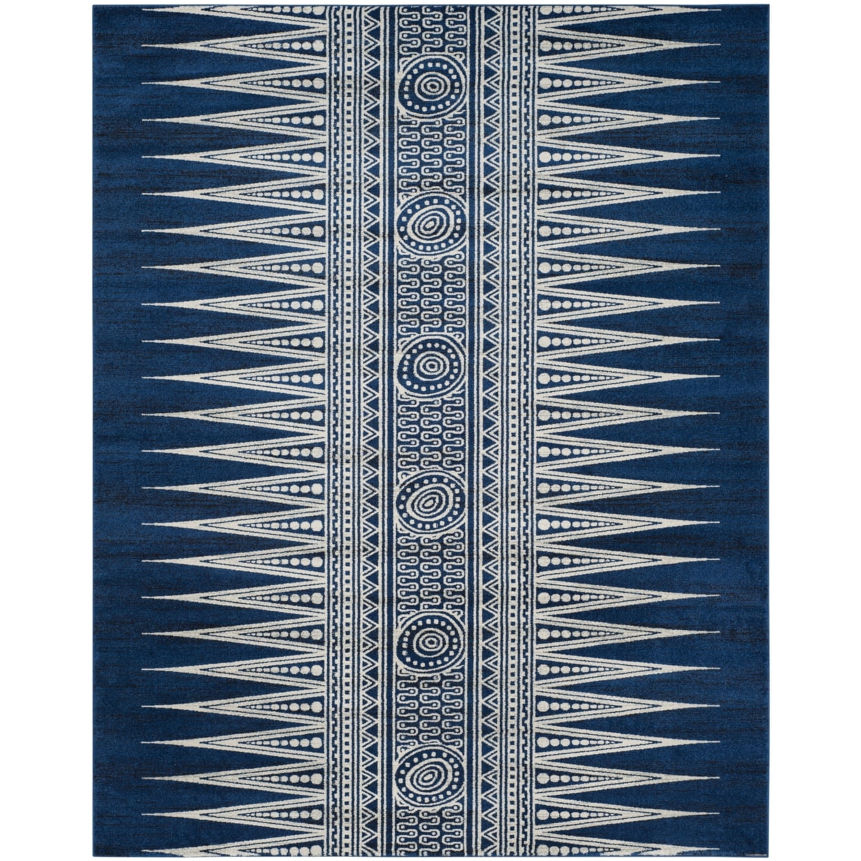 Evoke EVK226 Power Loomed Indoor Area Rug - Royal/Ivory - 6'7"x9' - Safavieh