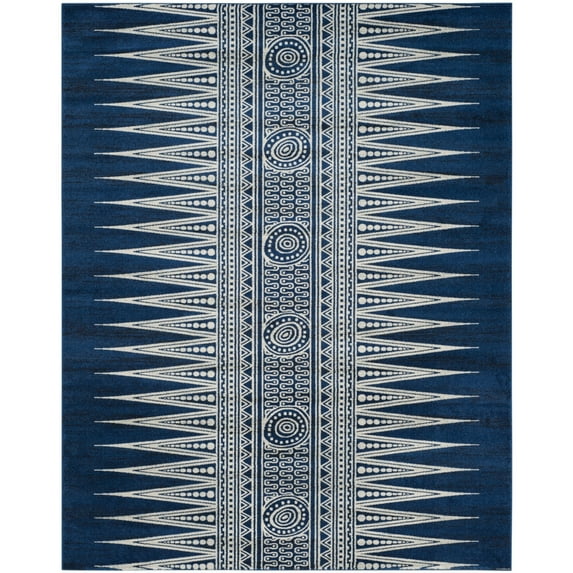 SAFAVIEH Evoke Keisha Abstract Area Rug, Royal/Ivory, 6'7" x 9'