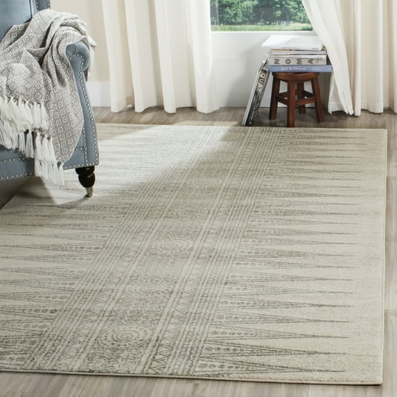 SAFAVIEH Evoke Keisha Abstract Aztec Area Rug, Ivory/Silver, 8' x 10'