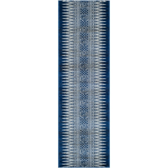 SAFAVIEH Evoke Keisha Abstract Aztec Runner Rug, Royal/Ivory, 2'2" x 7'