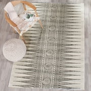 SAFAVIEH Evoke Keisha Abstract Geometric Area Rug, Ivory/Grey, 67 x 67 Square
