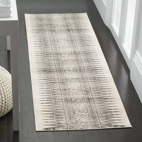 SAFAVIEH Evoke Keisha Abstract Runner Rug, Ivory/Grey, 2'2" x 11'