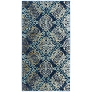 SAFAVIEH Evoke Keith Damask Area Rug, Royal/Light Blue, 2'2" x 4'