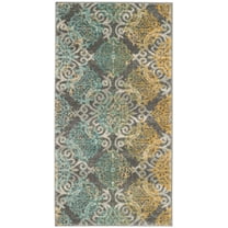 SAFAVIEH Evoke Keith Damask Distressed Area Rug, Grey/Ivory, 2'2" x 4'