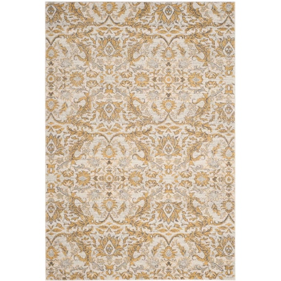 SAFAVIEH Evoke Ksenija Floral Vines Area Rug, Ivory/Gold, 5'1" x 7'6"