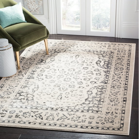 SAFAVIEH Evoke Kyleigh Bordered Area Rug, Beige/Blue, 4' x 6'