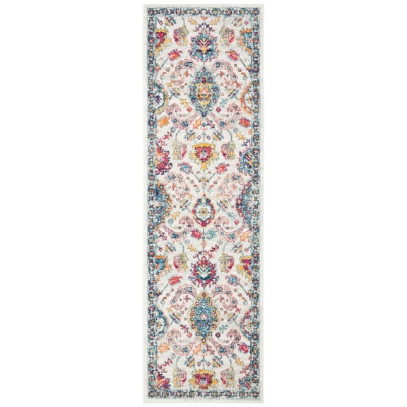 SAFAVIEH Evoke Lagrange Oriental Runner Rug, Cream/Orange, 2'2" x 7'