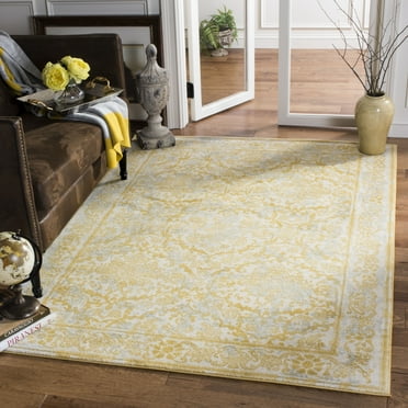 SAFAVIEH Evoke Lorna Traditional Bordered Area Rug, Ivory/Gold, 10' x 14'