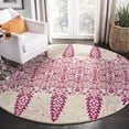 thumbnail image 1 of SAFAVIEH Evoke Maximillian Southwestern Area Rug, Ivory/Fuchsia, 6'7" x 6'7" Round, 1 of 9