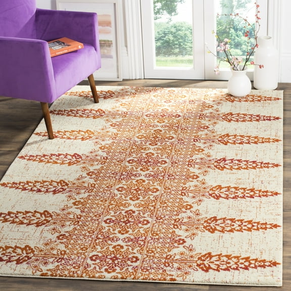 SAFAVIEH Evoke Maximillian Southwestern Area Rug, Ivory/Gold, 3' x 5'