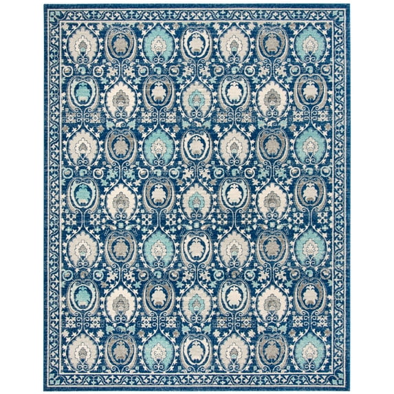 SAFAVIEH Evoke Milica Bordered Area Rug, Blue/Ivory, 10' x 14'