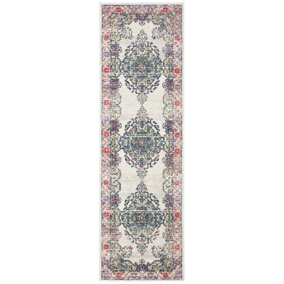 SAFAVIEH Evoke Mladen Oriental Runner Rug, Cream/Fuchsia, 2'2" x 7'