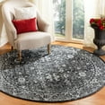thumbnail image 1 of SAFAVIEH Evoke Ronald Bordered Area Rug, Charcoal/Ivory, 3' x 3' Round, 1 of 10
