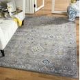thumbnail image 1 of SAFAVIEH Evoke Stamen Bordered Area Rug, Dark Grey/Yellow, 6'7" x 9', 1 of 6